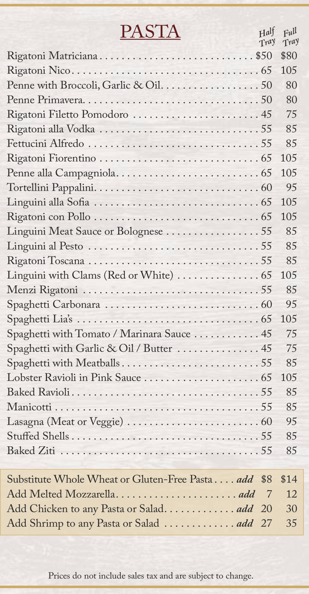 Catering Menu 2